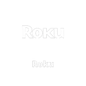 Roku logo on black background showing IPTV compatibility on Roku streaming devices